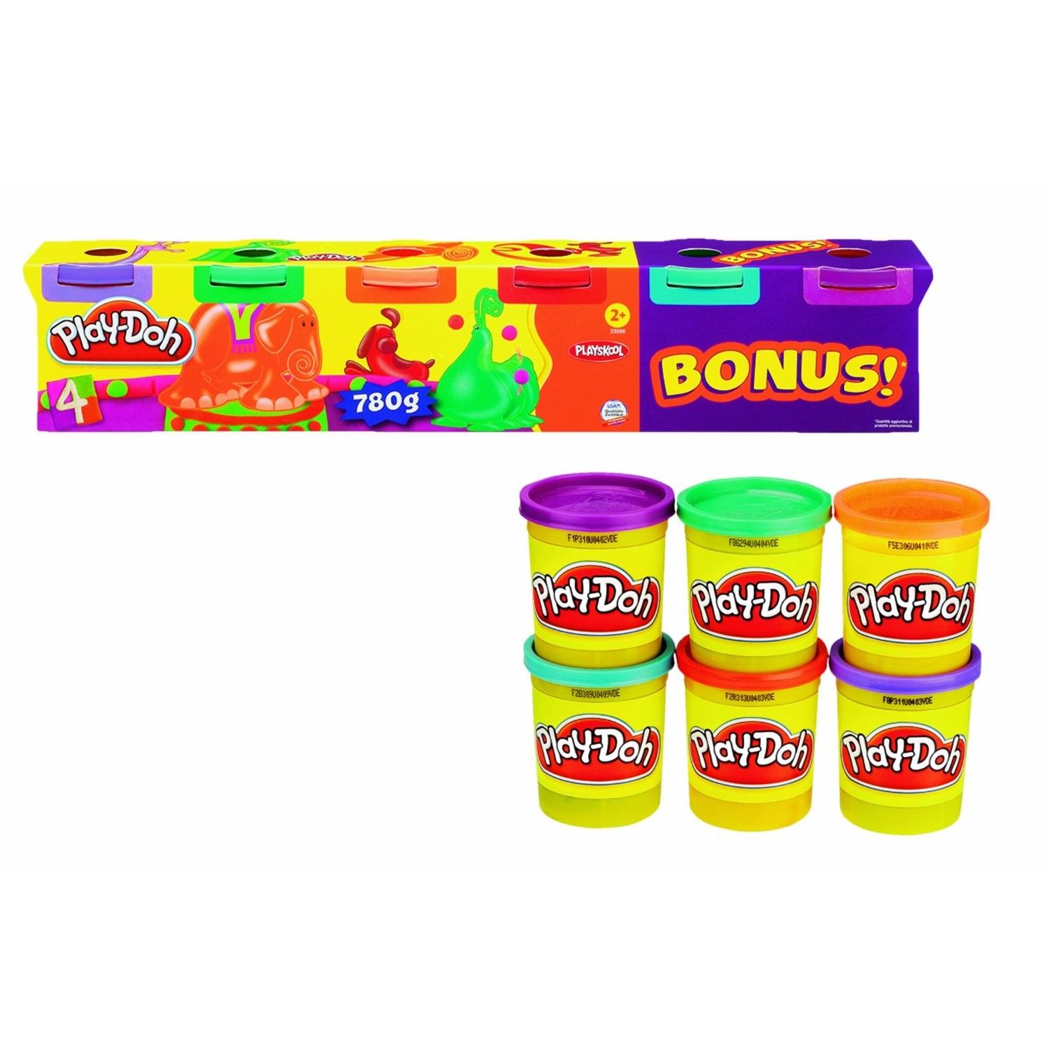 Comprar Play Doh Pack De 4 Botes 2 De Regalo Colores Brillantes 7335