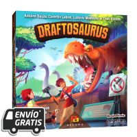 Draftosaurus juego de mesa familiar con dinosaurios de madera